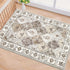 HEBE Washable Area Rug 2'x3', Non Slip Soft Distressed Medallion Bedroom Rug for Boho Living Room, Vintage Entryway