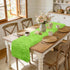 48 inch, Summer yuboo Spring Green Table Runner Fluffy Faux Fur Dresser Cover Top, Dresser Runners for Bedroom, Coffee