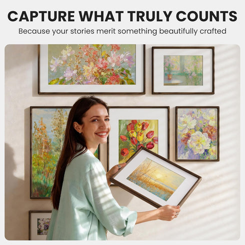 5x7 4x6 5x7 5 7 1 Pack Picture Frame, USA-Sourced Walnut Wood Photo Frames with HD Tempered Glass, Display Photo