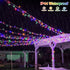 2 Pack 33ft 100 8 QITONG Battery Operated String Lights, Each LED Multicolor Christmas Lights Outdoor Waterproof, Modes