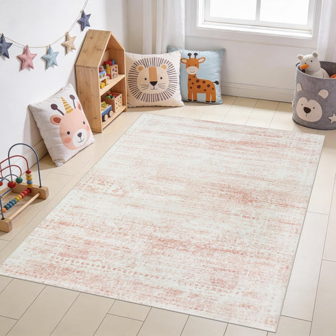 Srugn 5x7 Washable Rugs Area Rugs for Living Room,Bedroom,Dining Room- Ultra Soft Faux Wool Nursery Rug for Baby
