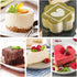 HULISEN Set of 5 Stainless Steel Cake Ring Molds, 3” Dessert Food Molds with Pushers for Cooking