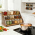 Arflo Countertop 3 21 Acacia Wooden Spice Rack for - Tiered Spice Rack Organizer for Cabinet - Kitchen Spices