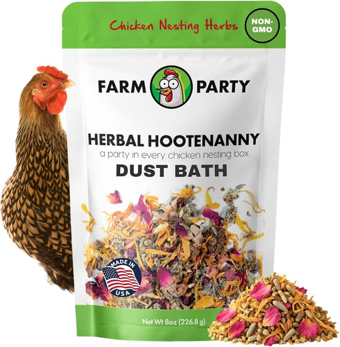 Farm Party Herbal Hootenanny Chicken Nesting Herbs 8oz - Chicken Dust Bath