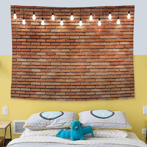 91 71 inches WODEJIA Red Brick Wall Print Fabric Tapestry Decorative Wall Art Tablecloth Bedspread Picnic Blanket Beach