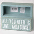 Primitives by Kathy 19111 Beach-Inspired Blue Box Sign, 6 by 2.5-Inch