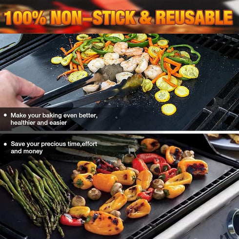 Oven Liners for Bottom of Oven - 4 Pack Large Heavy Duty Nonstick Mat for Electric & Gas Ovens, 16x24 Inch