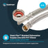 Eastman 6 Foot Dishwasher Supply Line, 3/8 Inch Compression x 3/4 Inch FHT Elbow, Braided Stainless Steel