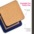 Pimpernel Classic Midnight Blue Coasters, Set of 6, Heat & Stain Resistant, Durable Cork Backing, 4 Inch