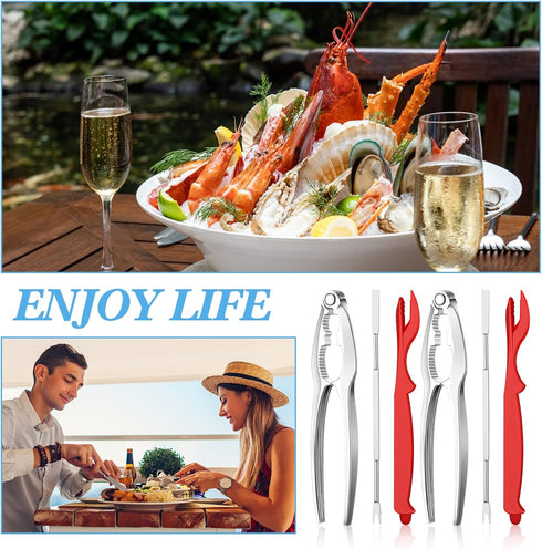 61 Set 20 20 20 1 Set Zhehao Pcs Seafood Tools Includes Crab Crackers, Lobster Shellers, Crab Leg Forks and Storage