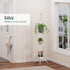 2-Tier 41" Hanging Plant Stand, Heavy Duty Metal Planter Rack - Space Saving Indoor/Outdoor Shelves with Hanging Space