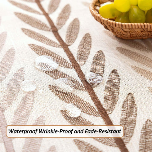 20" 60" SIELUNO Waterproof Coffee Table Cloth, Coffee Table Covers for Living Room Rectangle Cotton Linen Tablecloth