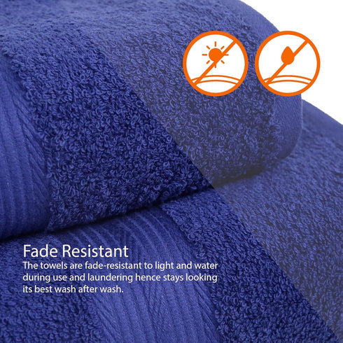 6-Piece 100% Set, 2 2 2 Amazon Basics Fade-Resistant Cotton Towel Soft and Absorbent, Bath Towels, Hand Towels