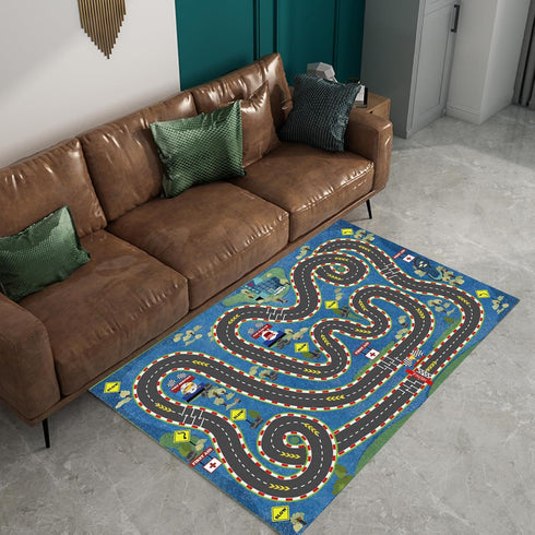 Kids Car Rugs for Toy Cars, Play Mat City Life Road Rug for Bedroom Boys, Fun City Map Carpet (The Flower of Hope, 31 *