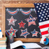 Whaline 24Pcs Patriotic Refrigerator Magnets, 4th of July Stars Fireworks Magnetic Stickers for Decor