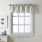 CHF McKenzie Striped Window Kitchen Curtain Valance, Rod Pocket, 58W x 14L inch, Grey
