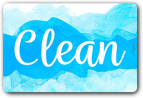 Brothers Bench Blue & Gray Dishwasher Magnet - Clean Dirty Sign for Kitchen Organization and Refrigerator