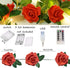 3.3) Rose Vine Lights with Remote, Battery or USB Operated Artificial Flower Garland, Hanging Fairy Lights for Bedroom