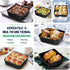 P&P CHEF 6” Square Cake Pans for Baking, 2-Piece Small Lasagna Brownie Pan, Non-stick Coatings