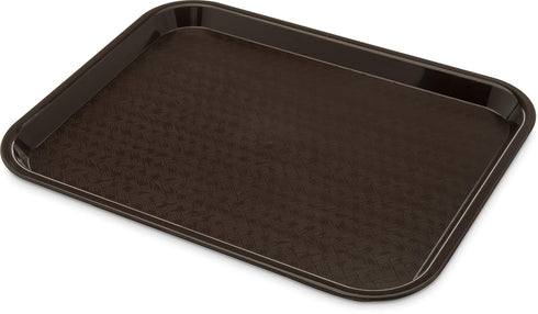 Carlisle FoodService Products Cafe Food Tray, 10 x 14 Inches, Chocolate, Plastic Cafeteria Tray