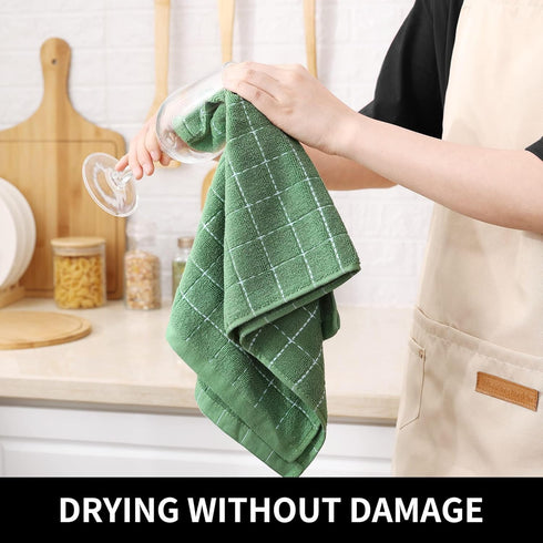 Set, 12 12 13 28 Inches, Set 8 Set, Homaxy Kitchen Towels and Dishcloths x and x of Bulk Cotton Terry Kitchen Towels