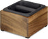 Navaris Coffee Knock Box, Stainless Steel and Wood Bin for Espresso Machine Coffee Grounds with Silicone Bar for