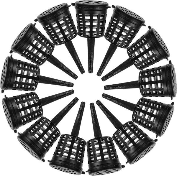 Yardwe 50pcs Bonsai Fertilizer Baskets, Mesh Baskets with Lid for Planting Nutrition Cups, Succulent, Orchid