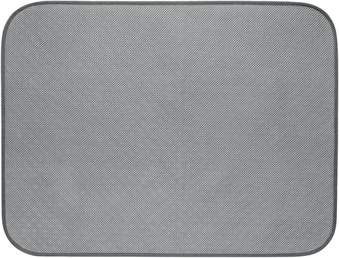 InterDesign iDry Microfiber Shower and Bath Mat, Large, Pewter