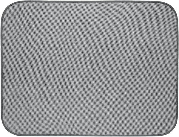 InterDesign iDry Microfiber Shower and Bath Mat, Large, Pewter
