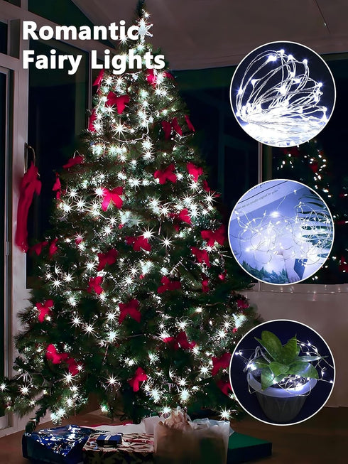 3 Pack 26 80 8 Fairy Lights Battery Operated with Remote Control Timer, FT LED String Lights Outdoor Indoor, Mode