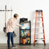 Gracious Living 4 Shelf Knect-A-Shelf, Ventilated Light Duty Storage Unit for Home, Garage, Basement, Black