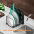Kitchen Cabinet Organizer, Steel Cookware Holder with 3 Slots for Baking Tray and Chopping Board Storage