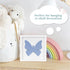 3D Set 3 (7x7) Tide and Tales Butterfly Room Decor for Girls, of Framed Wooden Wall Art for Nursery, Nature-Inspired