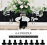Black Sequin Table Runners, 4 Pack Glitter Table Runner for Parties, Weddings, Halloween, 12''x 72''