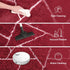 5x7 Area Rugs for Living Room Bedroom, Washable Non-Slip Feet Red White Throw Rug, Soft Plush Shaggy Fluffy Geometric