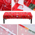 YISUN Christmas Dining Bench Covers, Stretch Printed Christmas Bench Covers, Anti-Dust Removable Bench Slipcover