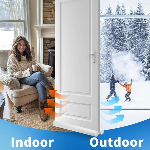 30"-36" Neween Large Door Draft Stopper for Bottom Door Sweep Weather Stripping Noise Blocker Window Breeze Blocker