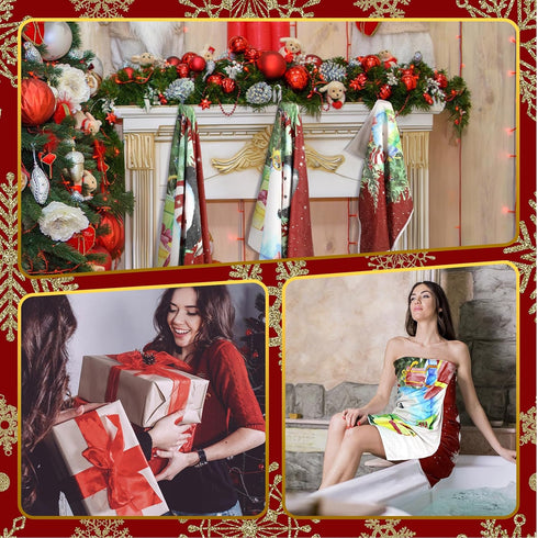 3 Pack Set Preboun Christmas Snowman Bathroom Towels Winter Hand Towels for Xmas Trees Bath Winter Dish Snowman Wash