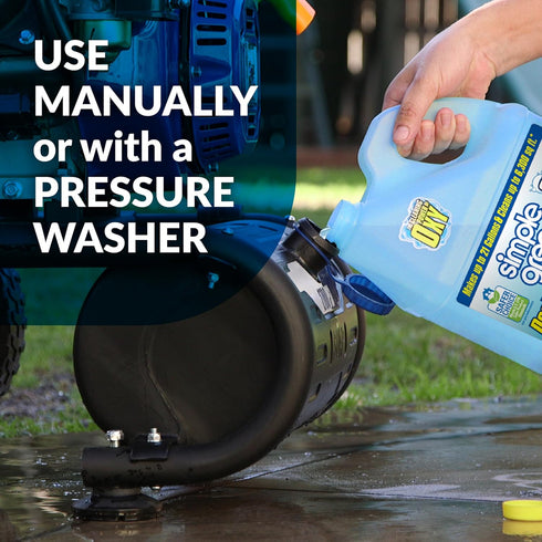 128 Oz (Packaging Simple Green Oxy Solve Deck and Fence Pressure Washer Cleaner, Colorless to Pale Straw, Unscented, Fl