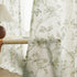 84 Inch 2 Lazzzy Charlotte Green Floral Curtains Length Linen Farmhouse Curtain Back Tab Drapes for Living Room Bedroom