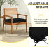 Set 2 18.5" 16" 3", downluxe Outdoor Chair Cushions of for Patio Furniture, Water-Resistant Square Corner Patio Chair