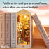 Stand-3D Rolife LED Book Nook Kit-Decorative Bookend Wooden Puzzle for Adults-Bookshelf Insert Booknook-Room Decor