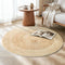 Asrug Faux Jute Round Rug Area Rug Washable Non-Slip Circle Rug Soft
