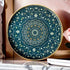 Round Serving Tray with Handles - Large Round Ottoman Tray Coffee Table Tray,Plastic Decorative Trays for Coffee