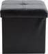 Simplify Faux Leather Folding Storage Ottoman | Single | Collapsible | Tufted Padded Seating | Foot Rest | Bench | Toy
