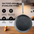 Nonstick Crepe Pan, 11 Inch Stainless Steel with Honeycomb Coating, PFOA Free, Induction Compatible Griddle