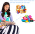 Posh Stuffable Kids Stuffed Animal Storage Bean Bag Chair Cover - Children's Toy Organizer, Medium 27" - Canvas Stripes