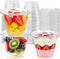 50 Packs 9oz Disposable Dessert Cups with Lids No Hole, Clear Plastic
