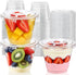 50 Packs 9oz Disposable Dessert Cups with Lids No Hole, Clear Plastic