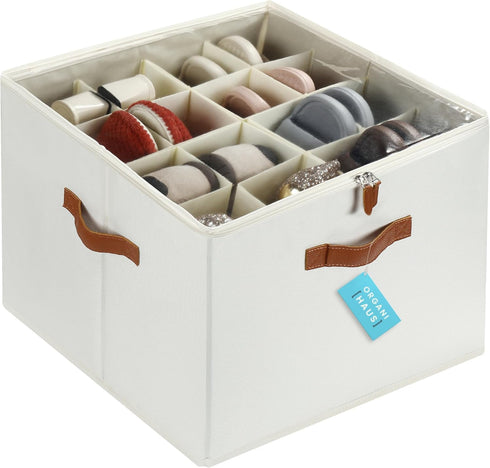 OrganiHaus Large Shoe Storage Bin for Closet, Shoe Organizer Box Fits up